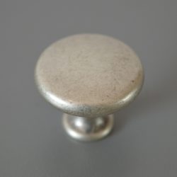 Metal furniture knob, corner silver