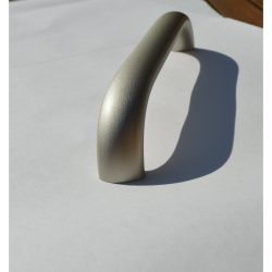 Matt nickel coloured metal furniture handle