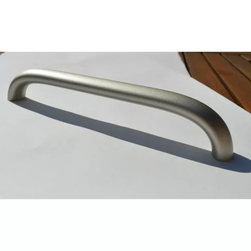 Möbelgriff aus Metall, matt vernickelt
