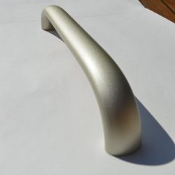 Metal furniture handle, matt nickel colour, 288 mm bore size