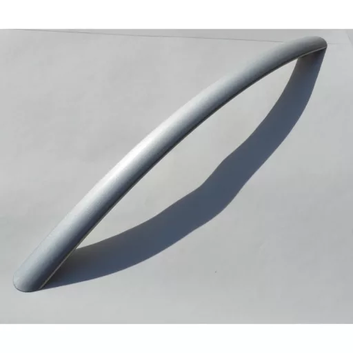 Metall-Möbelgriff, matt verchromt, 320 mm BA, modern