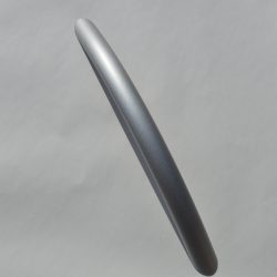 Metal furniture handle, matt chrome colour, 256 mm bore size