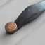 KD002_128  Metall-Leder-Möbelgriff, Kupfer - schwarz, 128 mm Lochabstand