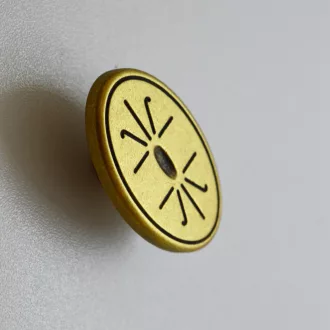 KR0305 Möbelknopf aus Metall in Gold antik Farbe