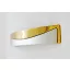 Metall-Möbelgriff, Mattchrom - Gold, 128 mm Lochabstand
