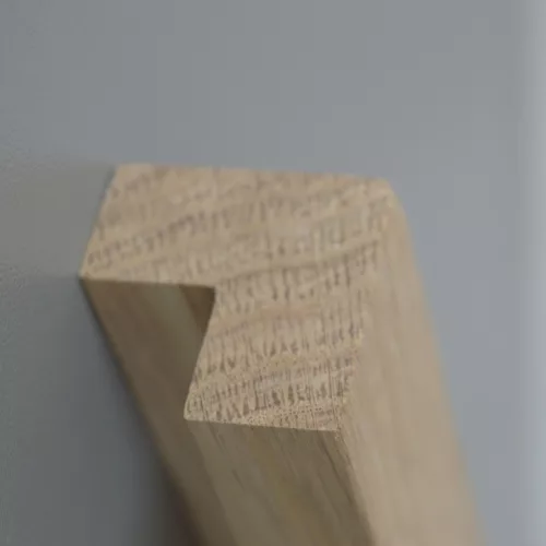 Massivholz-Möbelgriff, Farbe Eiche natur, 480 mm Lochabstand