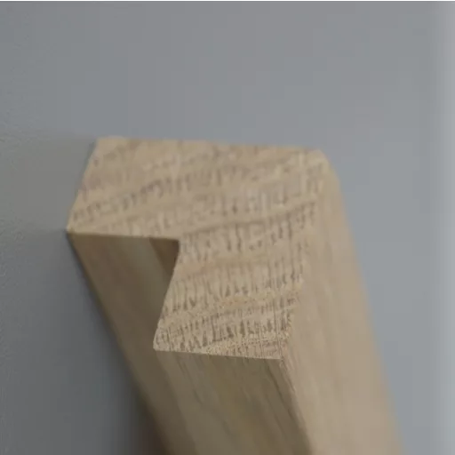 Massivholz-Möbelgriff, Farbe Eiche natur, 480 mm Lochabstand