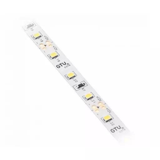 LED szalag 2835, Meleg fehér, 600 LED/5 fm, 1600lm/mN, 10 mm széles, 12V