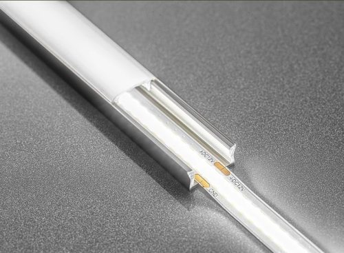 LED szalag COB LED csík, 1600 LED/5 fm, meleg fehér, 8W/fm, 8mm széles , 5fm/tekercs, 12V