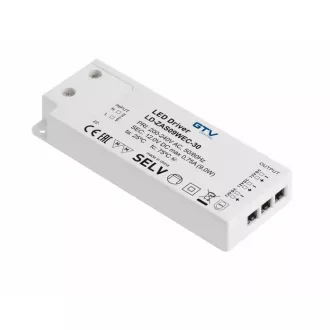   Tápegység LED 12V, 9W, IP20, 3 mini AMP csatlakozóval, 1,5fm kábellel, villásdugóval