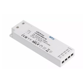   Tápegység LED 12V, 20W, IP20, 4 mini AMP csatlakozóval, 1,5fm kábellel, villásdugóval