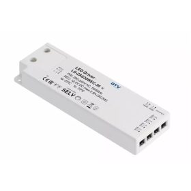   Tápegység LED 12V, 30W, IP20, 6 mini AMP csatlakozóval, 1,5fm kábellel, villásdugóval