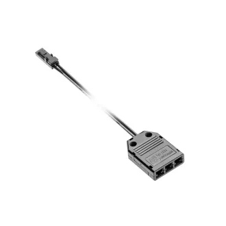 Kábel Mini AMP elosztó 3-as, LED csatlakozó, fekete