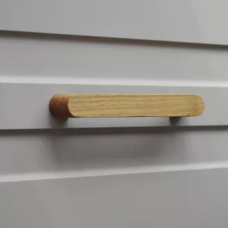   Leland_128, Möbelgriff aus Holz, Eiche geölt, 128 mm Lochweite
