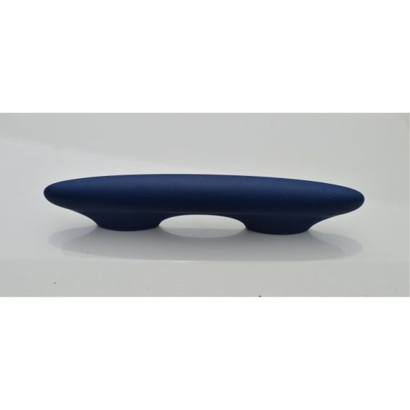Bársony kék, műanyag bútorfogantyú, 64 mm furattáv, retro