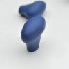 Samtblauer Retro-Möbelknopf aus Kunststoff