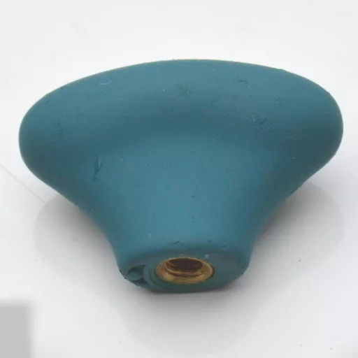 Samtgrüner Retro-Möbelknopf aus Kunststoff