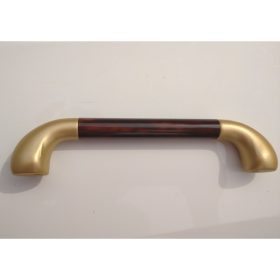   10 db Műanyag bútorfogantyú, matt arany - gyökér barna színű, 128 mm furattávval