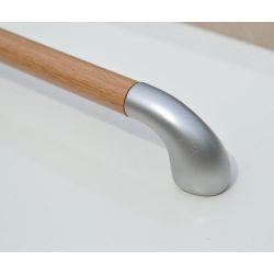 Matt silver - beech plastic furniture handle