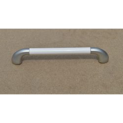 Matt silver - white plastic handle