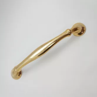 Kunststoff-Möbelgriff, goldfarben glänzend, 128 mm BA