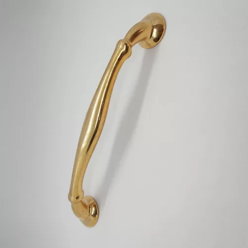 Kunststoff-Möbelgriff, goldfarben glänzend, 128 mm BA