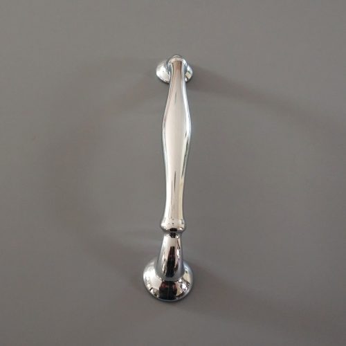 10 db  Műanyag bútorfogantyú, króm színű, 128 mm furattávval 