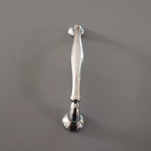  Kunststoff-Möbelgriff, chromfarben, mit 128 mm Bohrung 