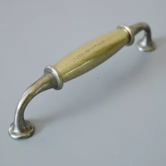   Möbelgriff aus Metall, bronzefarben patiniert, Bohrung 128 mm
