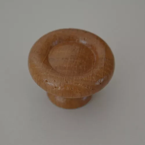 Möbelknauf aus Eiche, dunkel lackiert, Massivholz 