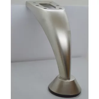 Fém bútorláb, matt nikkel színű bútorláb, 120 mm magas