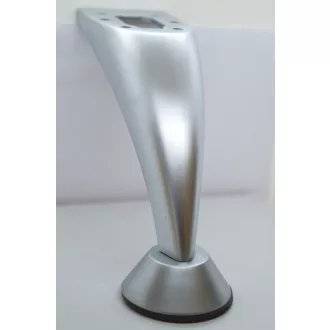 Fém, selyemfényű króm színű bútorláb, 120 mm magas