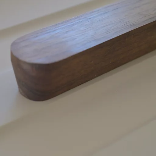 OSLO_DIO_160, Möbelgriff aus Holz, Walnuss geölt, 160 mm Lochabstand