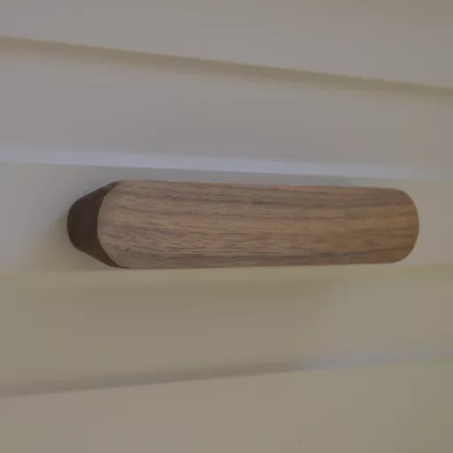 OSLO_DIO_160, Möbelgriff aus Holz, Walnuss geölt, 160 mm Lochabstand