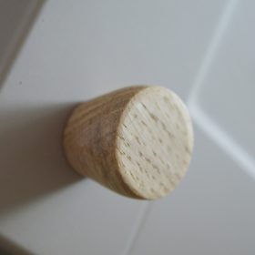   OSLO_F, Tömörfa bútorgomb, Fehérítő olajjal kezelt tölgy