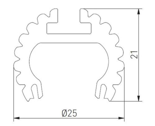 GLAXDR Mándlirúd, LED Profil, 2fm