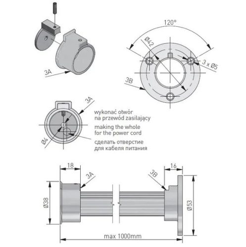 GLAXDR Mándlirúd, LED Profil, 2fm