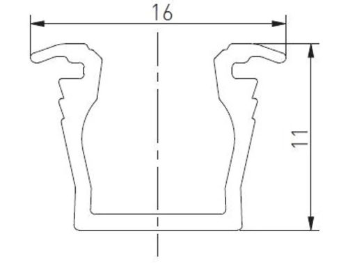 LED Profil GLAXMIC, 2 m, bemarható