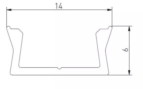 GLAXMNK LED Profil, 2 méter, csavarozható, alu szín