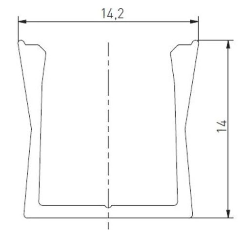 GLAXMNKW Led profil, csavarozható, matt fekete, 2fm