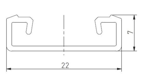 LED profil, csavarozható, 2fm, Alu szín
