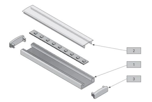 Profil végzáró, 10db, szürke, GLAXNK Típusokhoz
