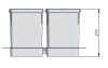 AxiSpace 600 mm, Integrierter Trennmüllbehälter, 4 Behälter, 2x15L és 2x7L  mit Deckeln