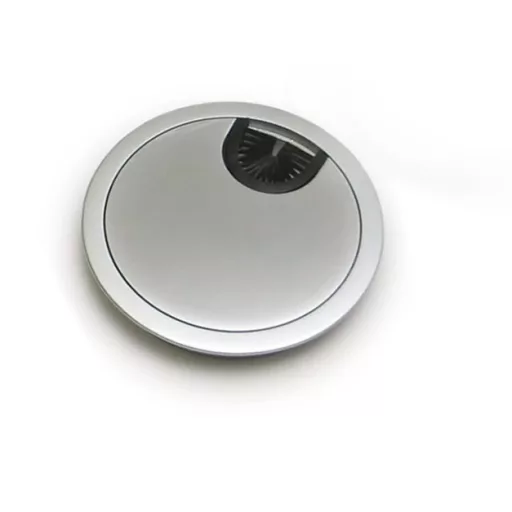 Metallkabelausgang, Matt chromfarben, 60 mm Durchmesser