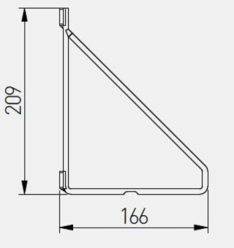 BAR Regalhalter, 20 x 17 cm, mattschwarz