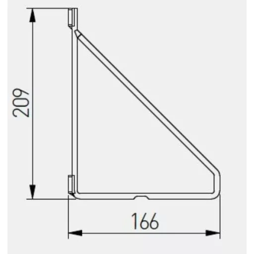 BAR Regalhalter, 20 x 17 cm, mattschwarz
