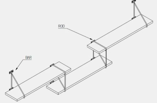 BAR Regalhalter, 20 x 17 cm, mattschwarz