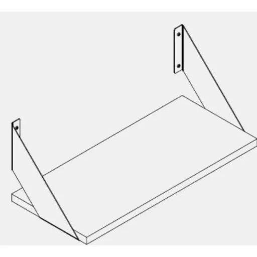 FLAT Regalhalter, 20 x 20 cm, mattschwarz