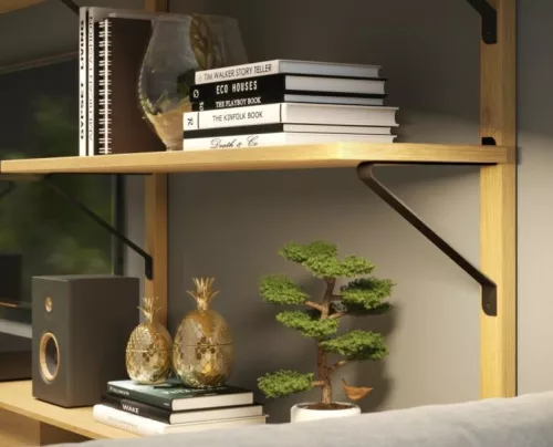 GALA Polctartó, 25 x 22 cm, matt fekete