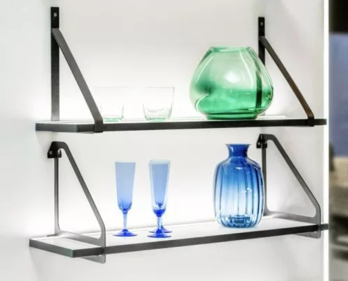 GINO Polctartó, 30 x 20 cm, matt fekete